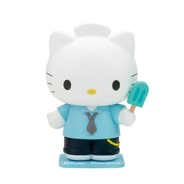 Figura Dear Daniel Cosplay Figure Collection versión B de Banpresto, con camisa azul, paleta de hielo turquesa y base con su nombre.