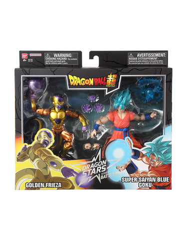 Figura Super Legendaria Battle Pack Golden Frieza vs Super Saiyan Blue Goku 6.5" - Dragon Ball