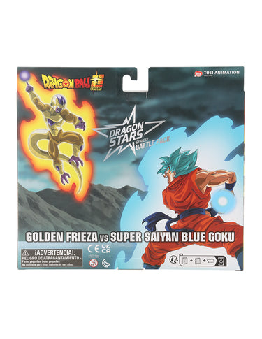 Figura Super Legendaria Battle Pack Golden Frieza vs Super Saiyan Blue Goku 6.5" - Dragon Ball
