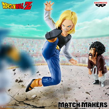 Figura Match Makers Android 18 vs Mr. Satan (vs Mighty Mask) - Dragon Ball Z (Banpresto)